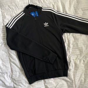Adidas Jersey Jacket in Black and White (SMALL)